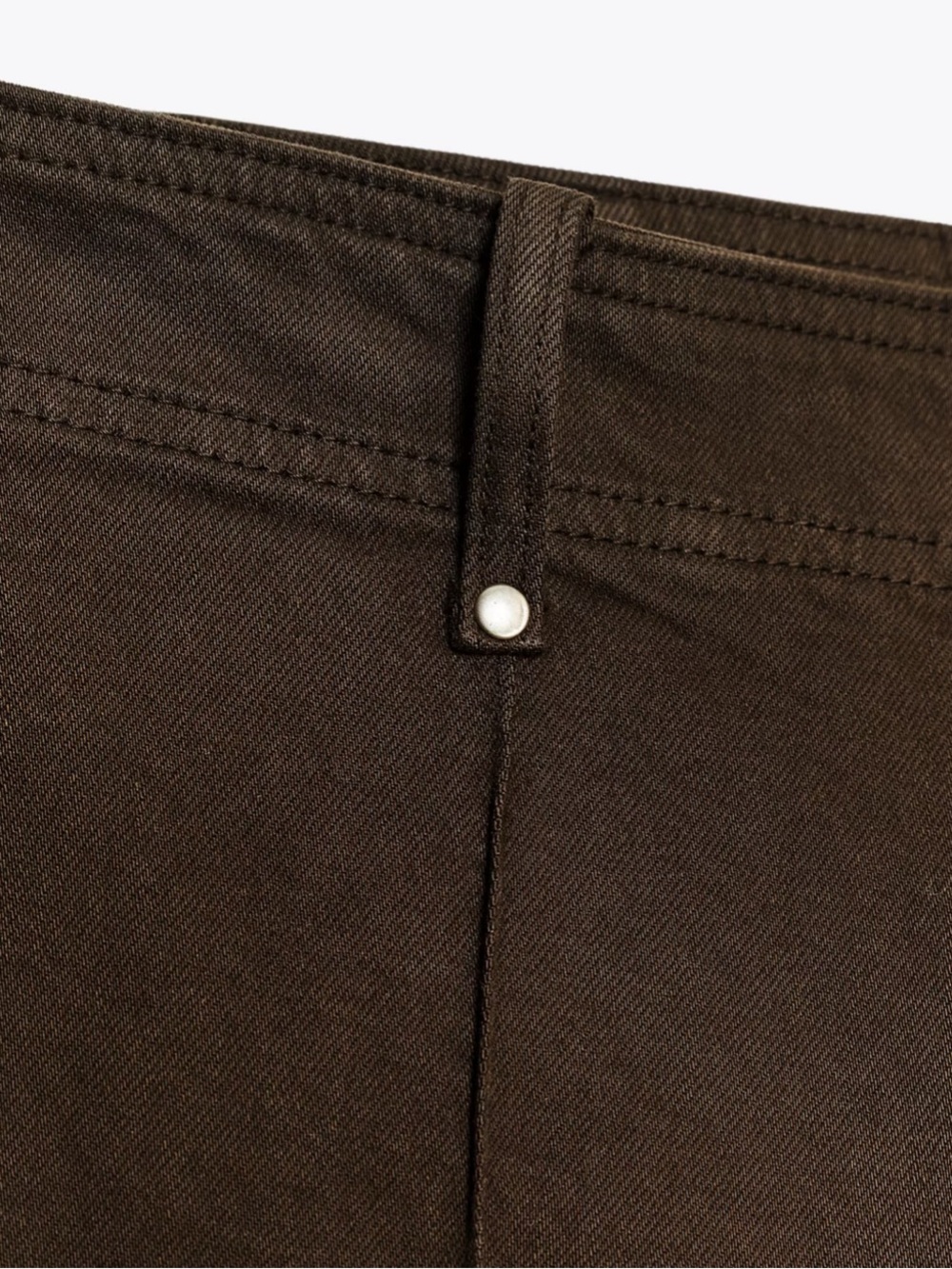 🔸NWT🔸Zara ZW Collection High Waist Wide Leg Jeans in brown - Picture 14 of 15